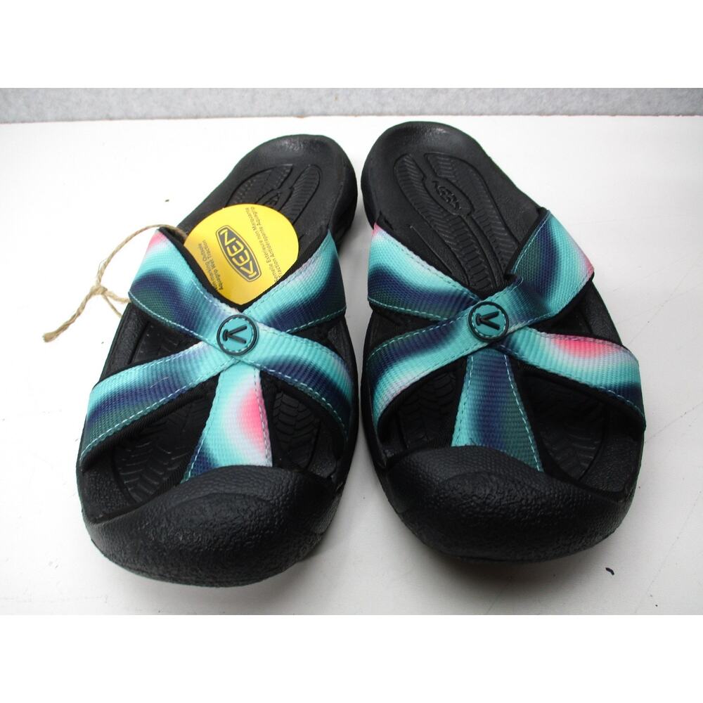 Keen Bali Slides Sandals Flip Flops Toe Guard Womens Sz 9 Blue Pink Black - Picture 3 of 7